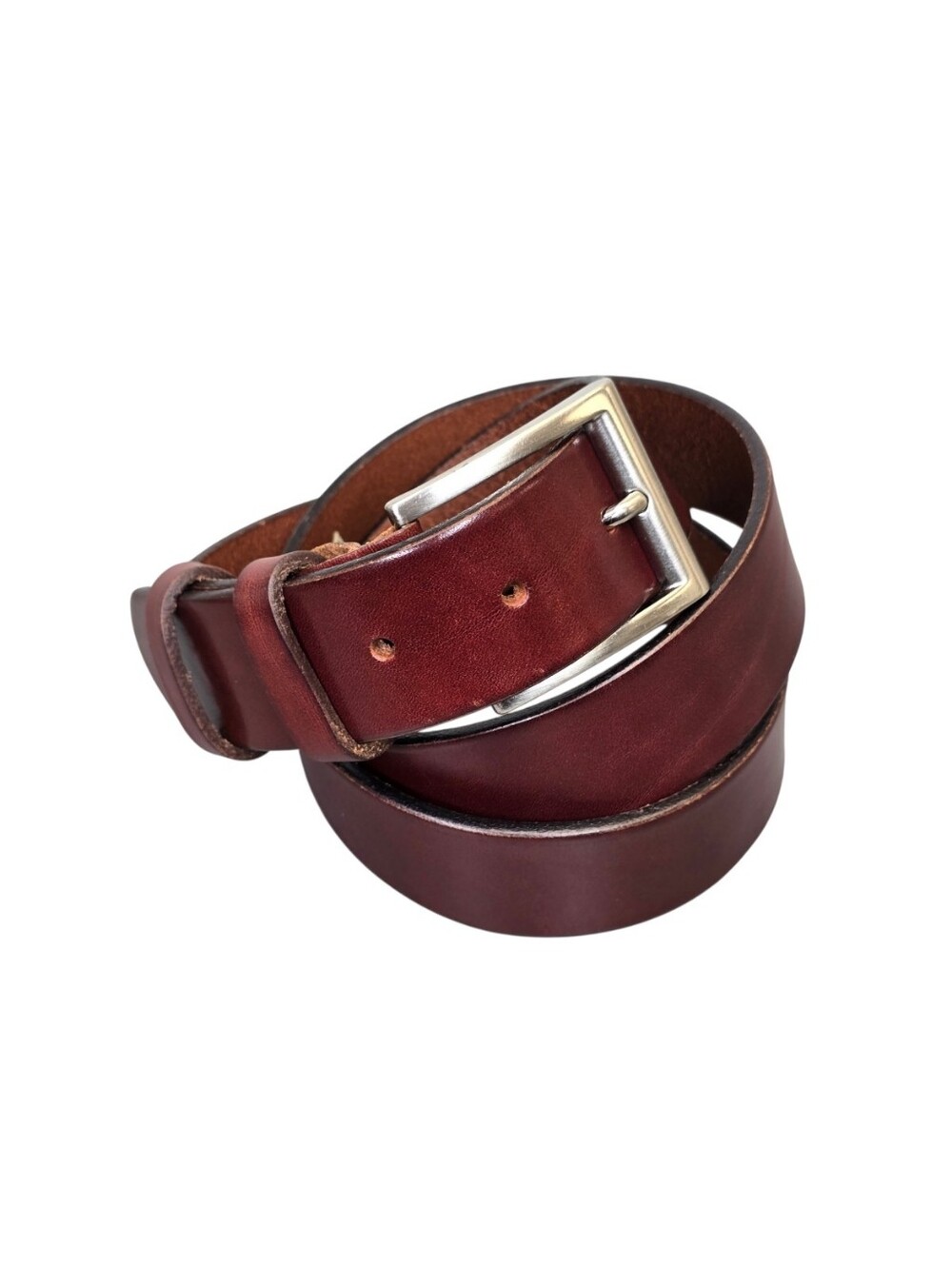 Diego Toscani Men's Red Brown Genuine Leather Belt Made In Italy Size 115/130 XL